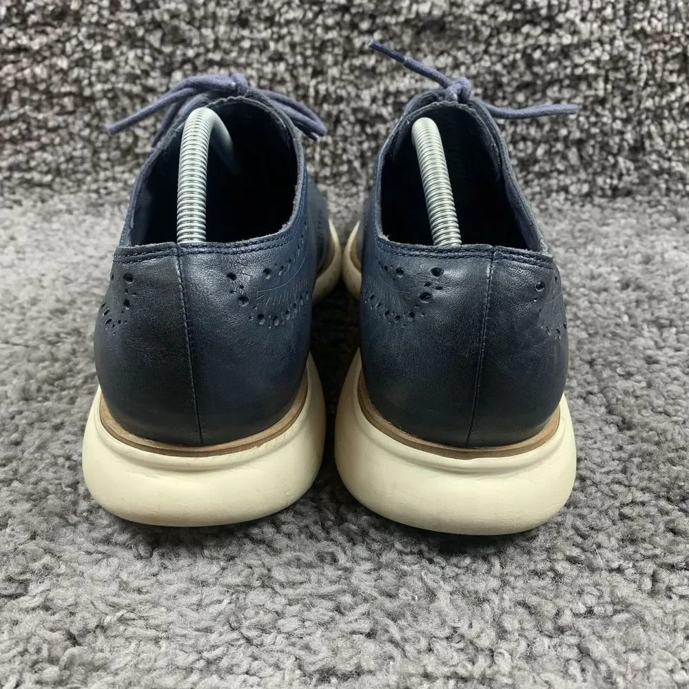 Cole Haan 2.Zerogrand Wing Ox Shoes Men 11 M Navy Leather Ivory Casual